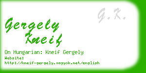 gergely kneif business card